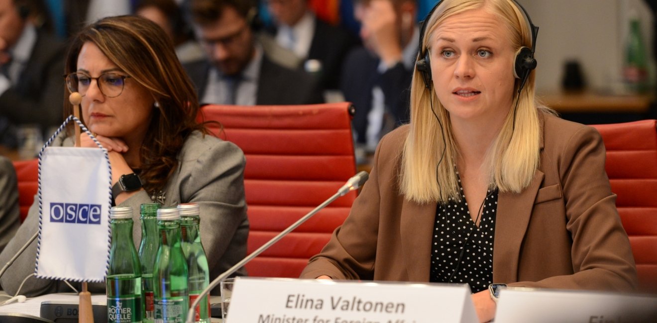 Finland’s Minister for Foreign Affairs Elina Valtonen outlining the country’s priorities as the incoming OSCE Chair-in-Office for 2025 to the Permanent Council, 19 September, 2024