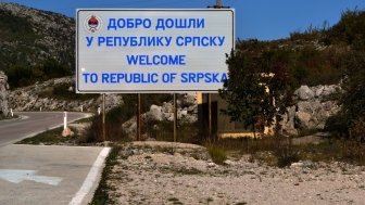 border crossing in Bosnia-Herzegovina Republic of Srpska