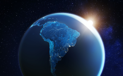 South America viewed from space