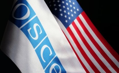 OSCE and US flags