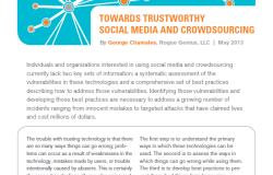 Towards Trustworthy Social Media and Crowdsourcing