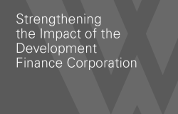 Publication: Strengthening the Impact of the Development Finance Corporation